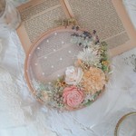 【再販】カレイドフレーム　リース　15cm  peachpink　