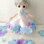 オビツ11　服　青花ワンピース