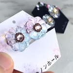 ガラスのアネモネ(ノンホールピアス)