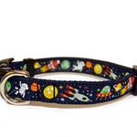 1.5cm幅 22~34cm 宇宙遊泳柄 首輪 犬用