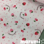 【送料無料】110×50★TCブロード★いちご★白