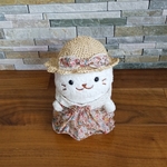 ☆しろたん☆ワンピースと麦わら帽子のセット    