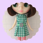 千鳥格子サマーワンピース&ストッキング♡green