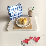クッキーサンドアイスとタピオカミルクティ