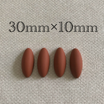importアクリルオーバルデコパーツ ブラウン  4個入