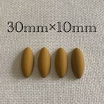 importアクリルオーバルデコパーツ キャメル  4個入