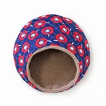 ハリちゃんのおやすみベッド（冬用） フラワー ネイビー×レッド / Hedgehog bed for winter