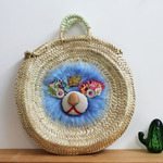 <一点のみ>Lion round bag/Blue