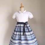 ボーダー柄スカートのワンピース　130