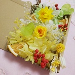  :*:  ビタミンイエロー🍋ハーバリウム  プリザーブドフラワー花材アソートBOX   