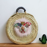<送料無料>Lion round bag/Pink