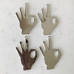 Grossy Silver OK Hand Sign Parts