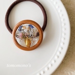 wood circle花束ヘアゴム