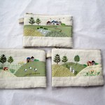 ha...さま専用ページ♡刺繍とアップリケのフラットポーチ