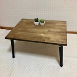【超ミニ】折りたたみ式 ローテーブル〈アンティーク風〉