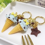【SALE】チョコミントアイスキーホルダー（イエローリボン）