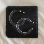アレルギー対応✴︎再販2♡クリア♡big hoop♡ピアス