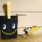 黒デニム×内ラミネート　スマイル　上履き入れ　男の子　女の子