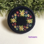 お花の刺繍ブローチ✴︎568