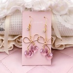 煌めきハートチェリーピアス/イヤリング R450