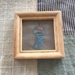 風鈴の刺繍ミニ額