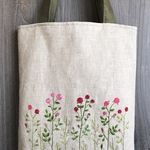 お花の刺繍＊トートバック
