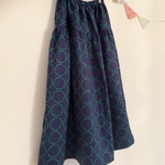 ＊dotted circle♪ロングティアードスカート(navy)＊