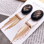 Black×gold＊fringe stick ピアス/イヤリング