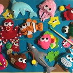 *nana* オリジナル おさかな釣り 完成品    フェルト さかなつり