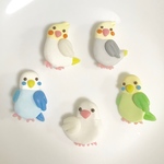 とっても素朴なインコさんのブローチ (セレクト)