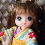送料無料❤️プチジェニー ミキマキ着物(うさぎストライプ黄)