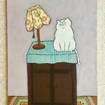 【原画】置物になりきる猫
