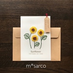 ひまわりの花言葉ポストメッセージカード・壁飾りインテリアにも！