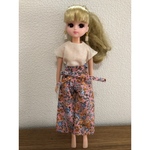 リカちゃん服 トップス&花柄ワイドパンツ