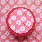 パターンマスキングテープ　桃／Peach blossam