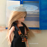 T様オーダー品 ミニチュアカメラストラップ キャメル他 カメラつき☆