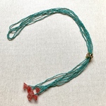🎁 1200円→1000円 花束のネックレス ループタイ オレンジ
