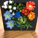お花の可愛い箱庭・壁掛け