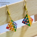 レジン ステンドグラス 和柄ピアス/イヤリング