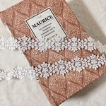 1m 綺麗 お花 フラワー ケミカルレース ブレード 生成 BK190731 ハンドメイド 手芸 素材 材料 DIY