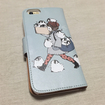 iPhone5・5Sケース　もこもこペンギンタイム