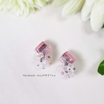 水引レジンと紫陽花ピアス・イヤリング　ピンク