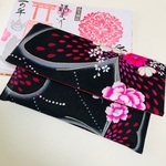 ✨SALE✨牡丹に蝶が舞う御朱印帳ケース(大)