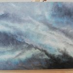 お部屋に色を*空と雲*油絵 その8