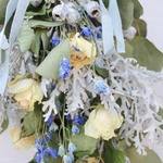 急速乾燥ドライフラワースワッグ　＃１3＃　＋白薔薇＋