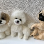 羊毛フェルト  犬【パグ、シーズー、ビジョン】
