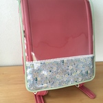 新柄入荷＊再販【受注製作】女の子向け♡切替柄と縁取りが選べる＊透明ランドセルカバー