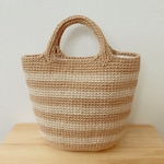 ★sale!!★ボーダー♪麻ひもかごバッグ