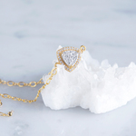 【14KGF】Silver Druzy CZ PAVE,Figaro Chain Bracelet