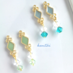 大人可愛いダイヤ*・.*ゆらゆらIライン.・*ピアス（イヤリング）